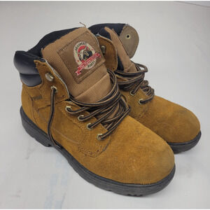 Brahma Bravo Mens 7.5W Work Boot Leather Waterproof Brown MNBR0544411